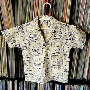 Vintage buttondown camp “little model” petroglyph southwest desert 🏜️